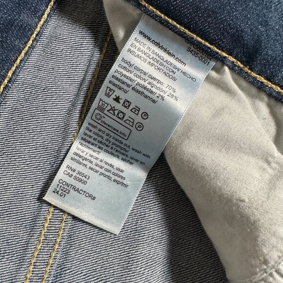 Calvin Klein Jeans Men Size W38 L34 Slim Straight Fit Blue Ashton Cotton Blend - Picture 9 of 13